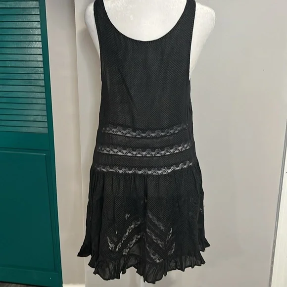 **SOLD** Free People Voile and Lace Trapeze Slip in all black - S - Picture 14 of 17